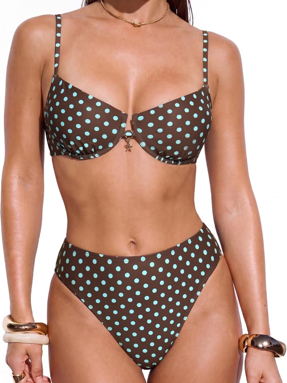 High Waisted Underwire Bikini Set Cheeky High Cut 2 Piece XXL. 2906/bb18-1:v